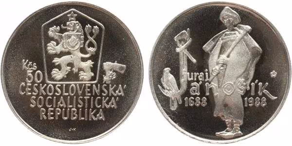 50 Kčs 1988 - Juraj Jánošík, PROOF