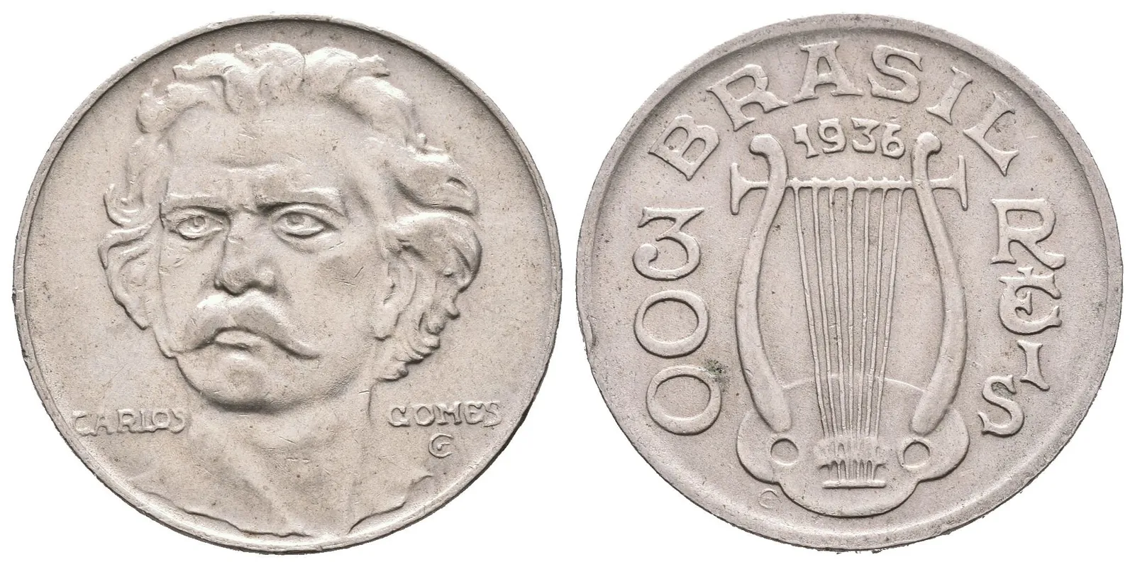 Brazílie, 300 Reis 1936