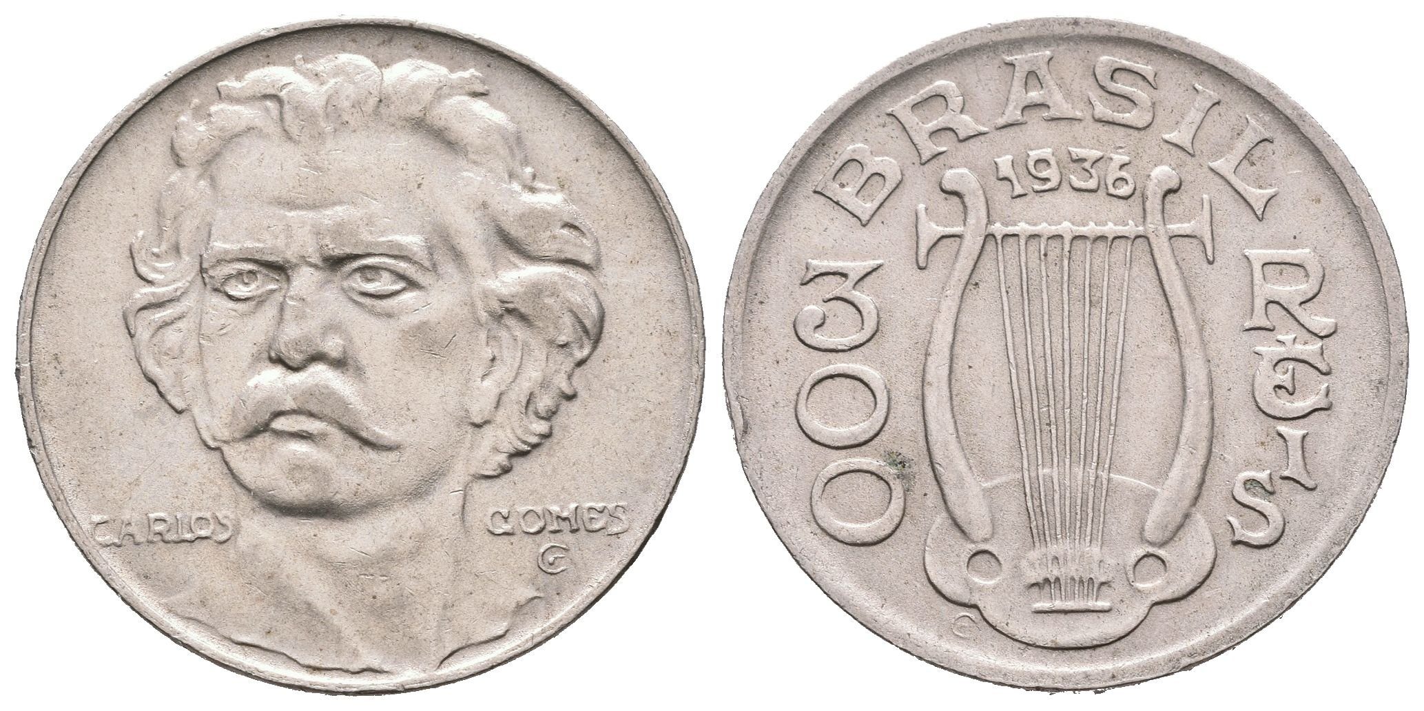 Brazílie, 300 Reis 1936