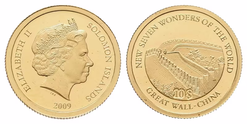 Solomon Islands, 10 Dollar 2009 - Velká čínská zeď