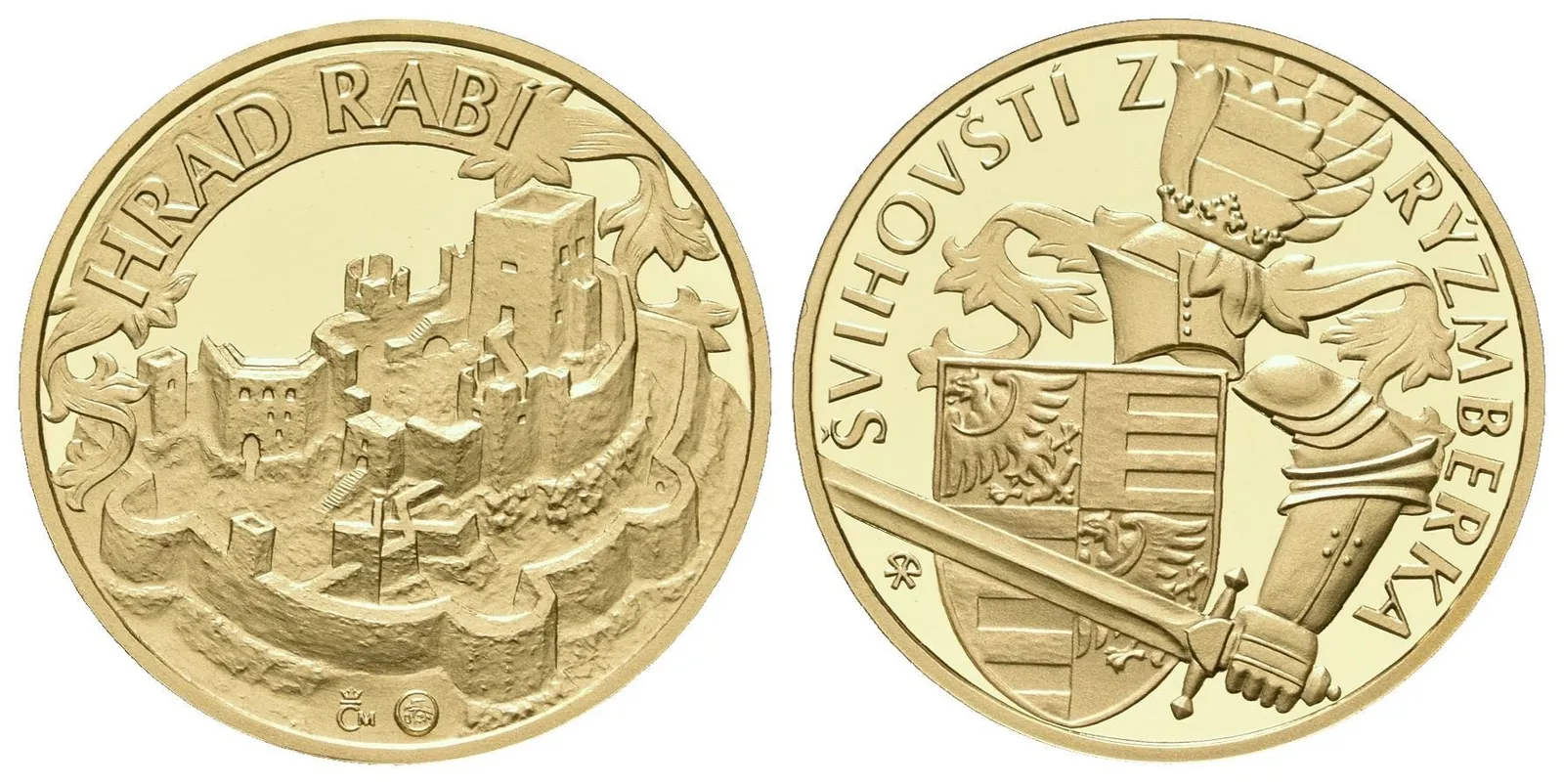 Medaile 2012 (Baltaev, Lietava) - Hrad Rabí. Au 0,999, 22 mm (7,78 g), kapsle, — 1