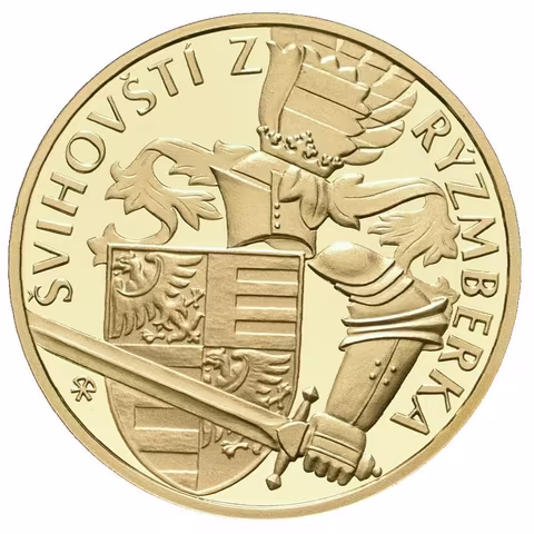 Medaile 2012 (Baltaev, Lietava) - Hrad Rabí. Au 0,999, 22 mm (7,78 g), kapsle,
