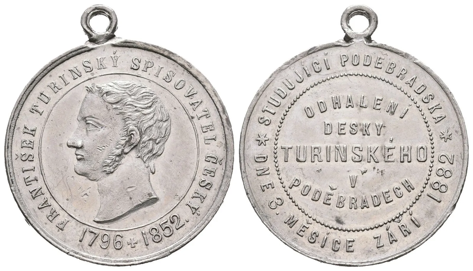AE Medaile 1870 - K odhalení pamětní desky Františka — 1