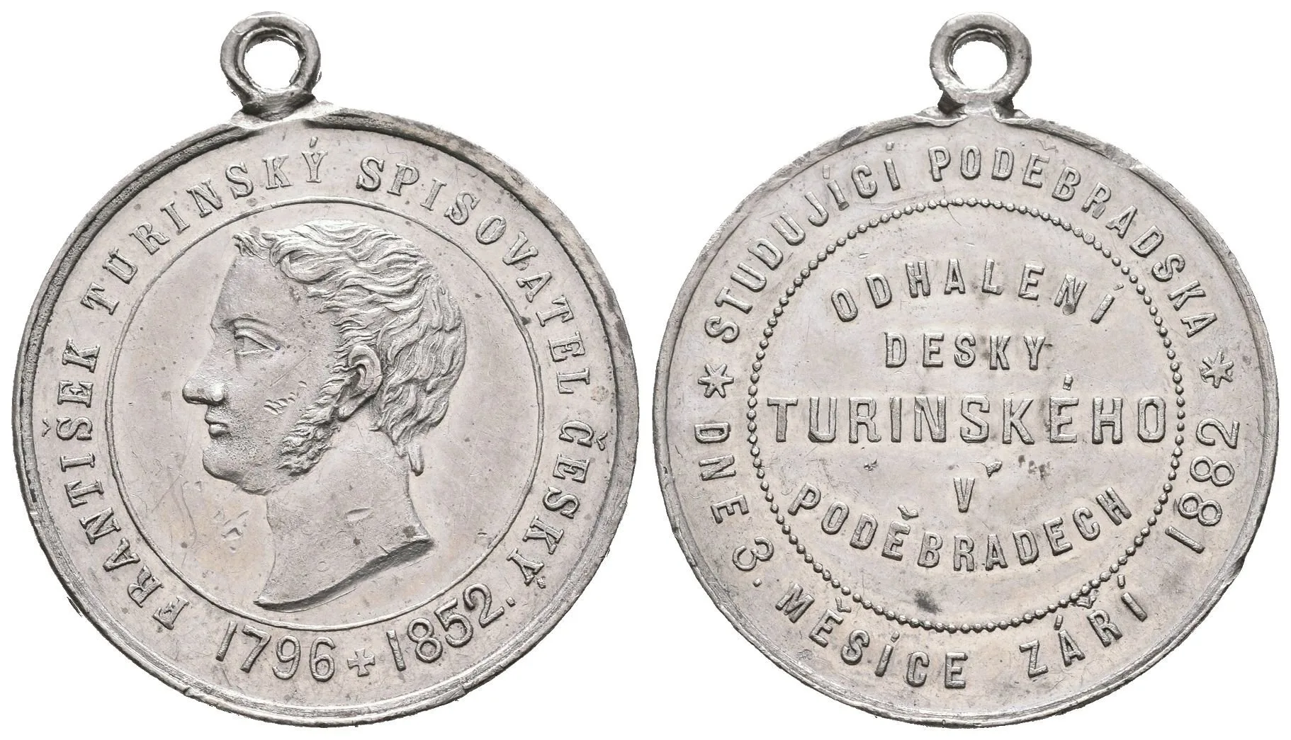 AE Medaile 1870 - K odhalení pamětní desky Františka — 1