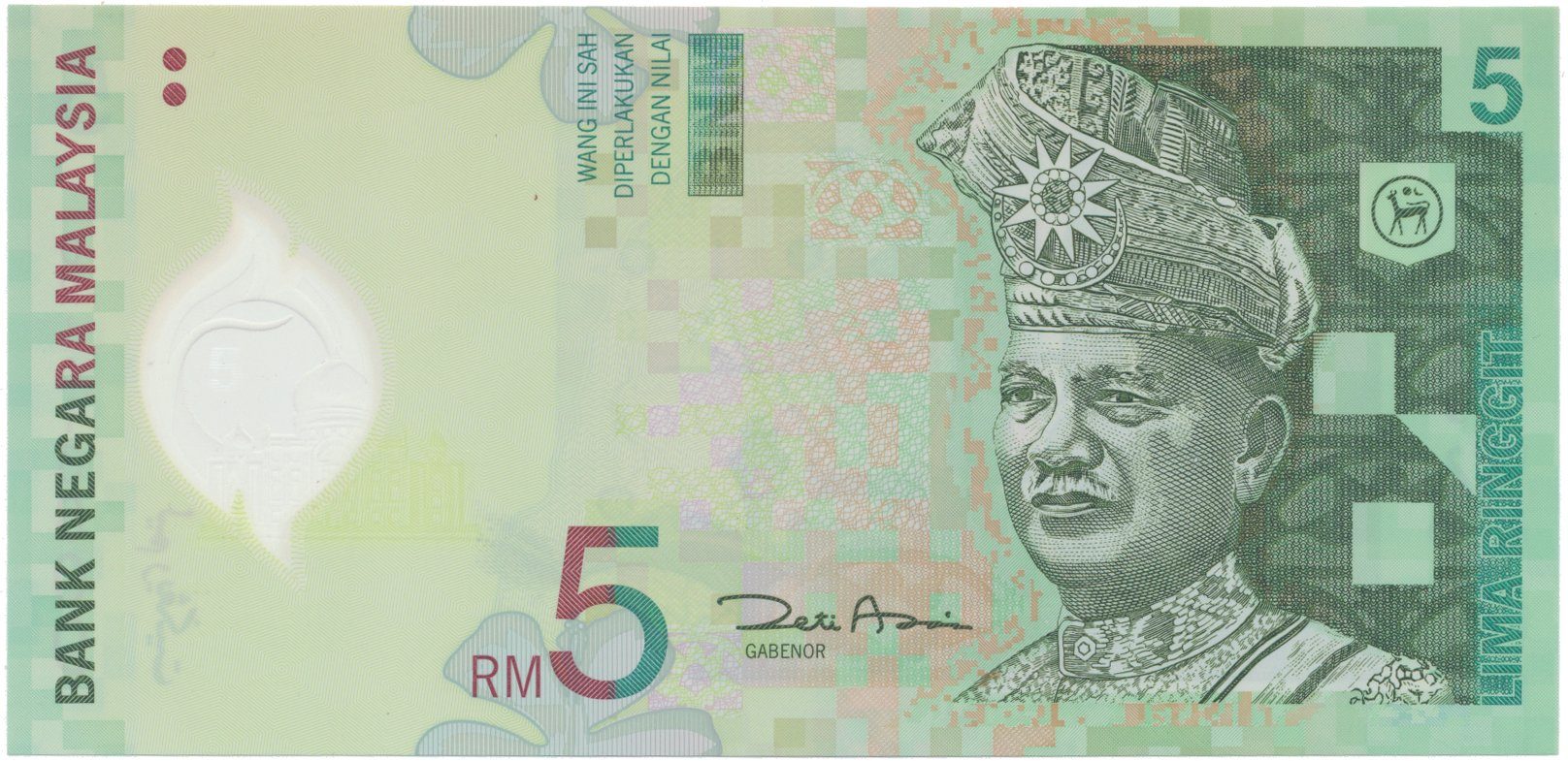 Malajsie, 5 Ringgit (2004), plastová, P.47