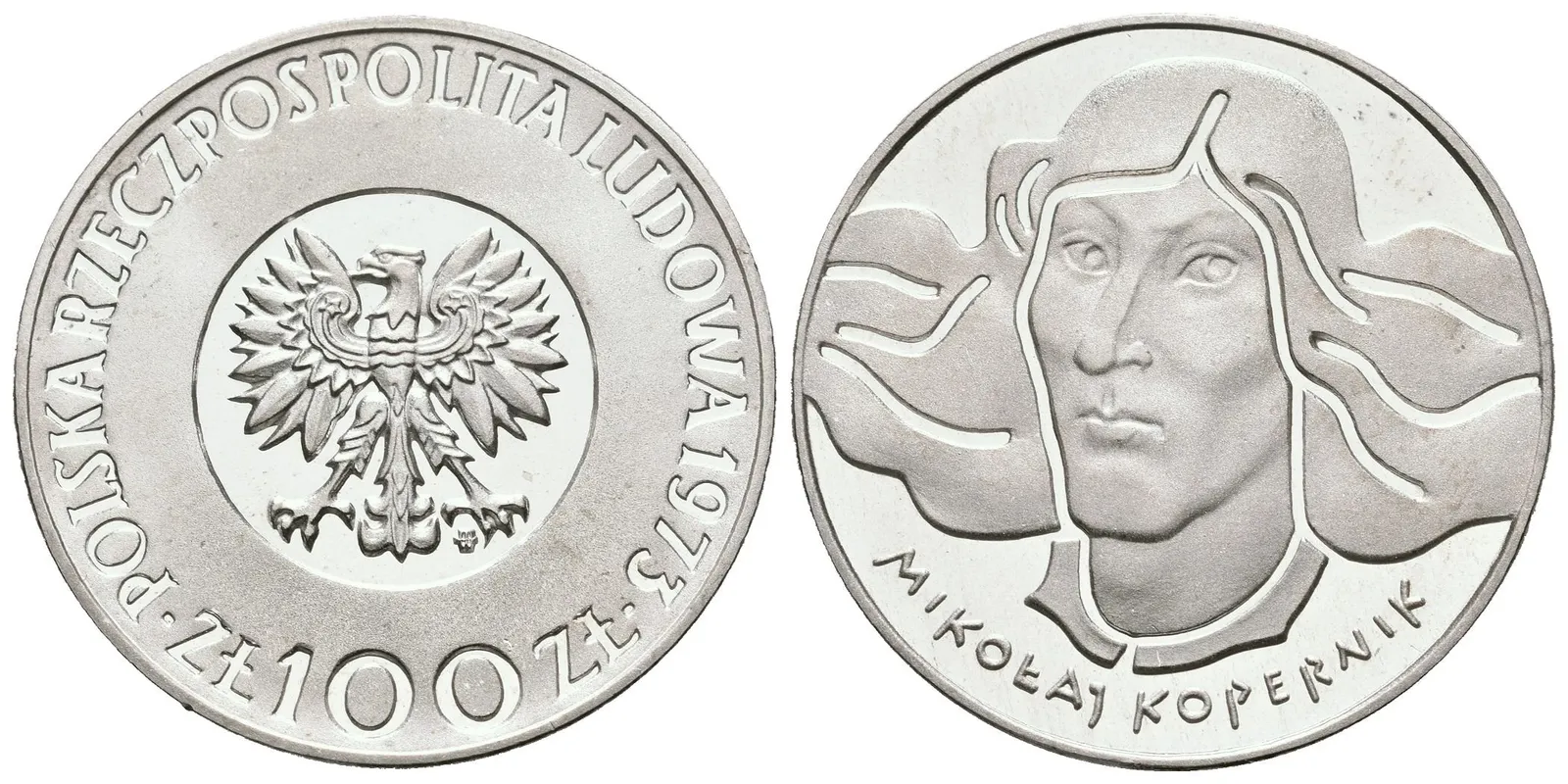 Polsko, 100 Zlotých 1973 - Mikuláš Koperník