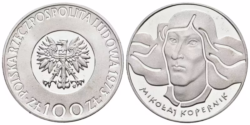 Polsko, 100 Zlotých 1973 - Mikuláš Koperník