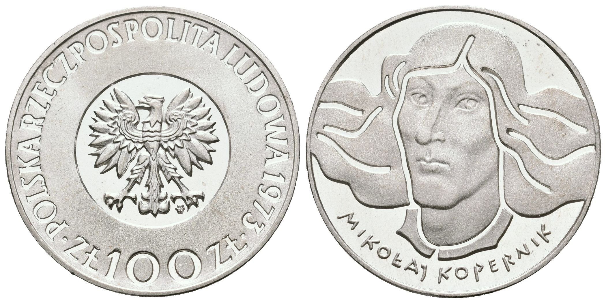 Polsko, 100 Zlotých 1973 - Mikuláš Koperník