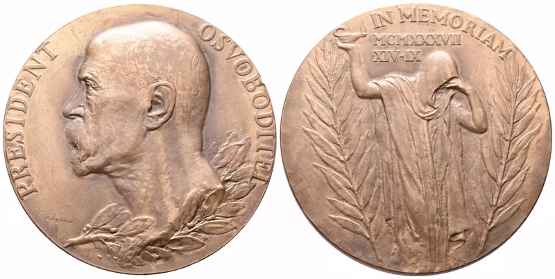 Španiel Otakar -  K úmrtí TGM, 60 mm