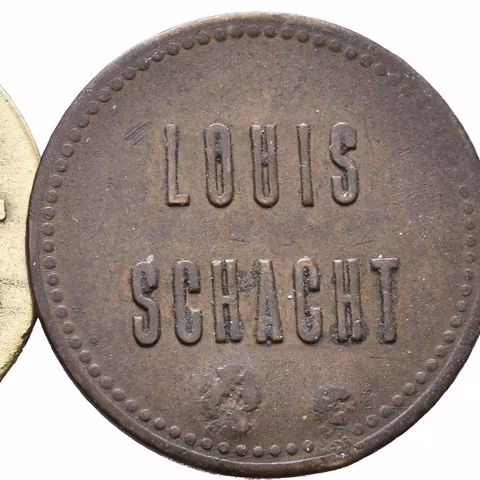 Ostava, Vítkovice - Louis Schacht, známka s hodnotou "20".