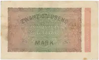 Německo, 20000 Mark 1923, Ro.84f - fotografie 2