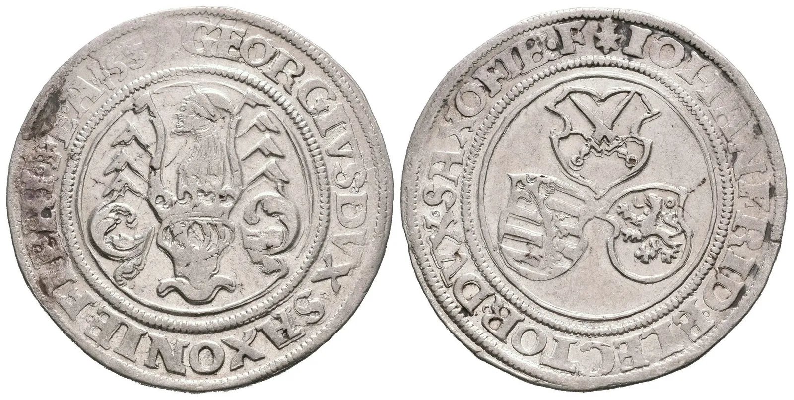 1/2 Tolar 1537, Annaberg, Keilitz.132, pěkná zachovalost, patina, drobné rysky (14,41 g) — 1