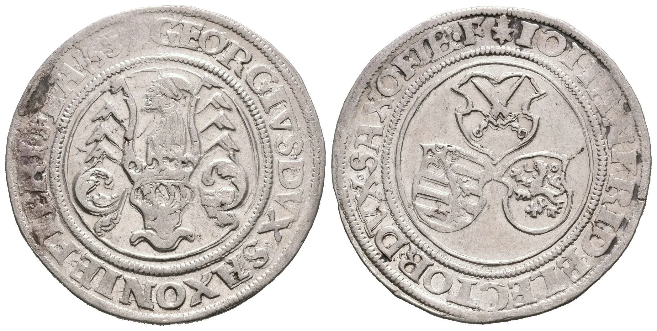 1/2 Tolar 1537, Annaberg, Keilitz.132, pěkná zachovalost, patina, drobné rysky (14,41 g) — 1