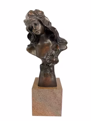 Alfons Mucha: Alfons Mucha (1860 - 1939) - Secesní busta dívky