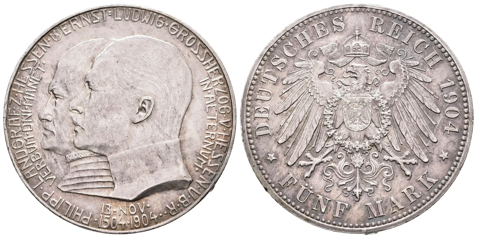 Hesensko, 5 Marka 1904 - Pamětní