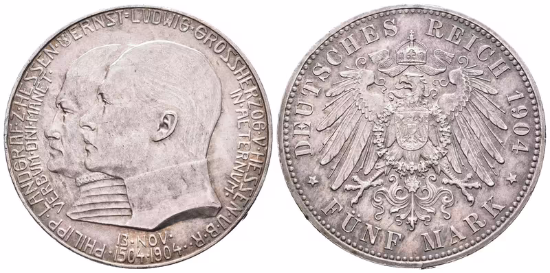 Hesensko, 5 Marka 1904 - Pamětní