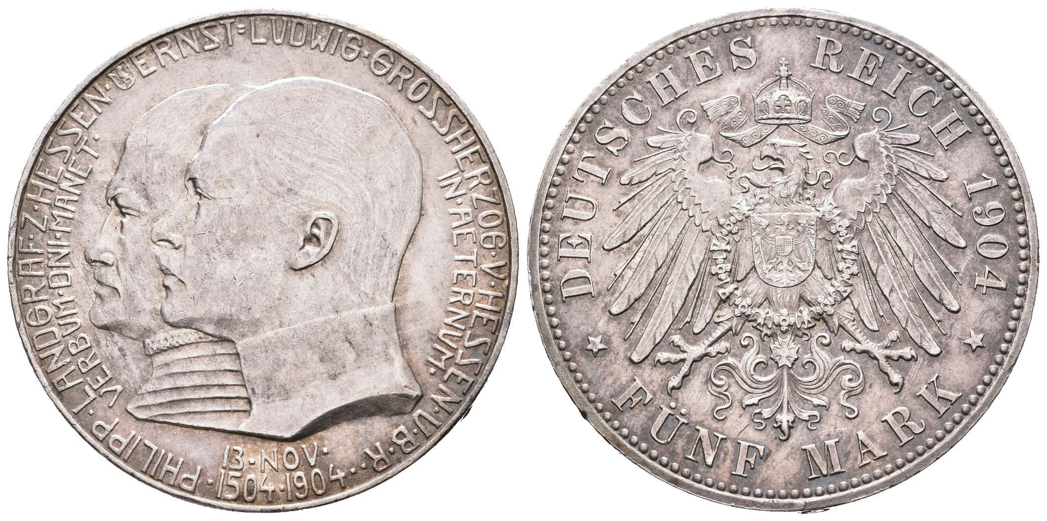 Hesensko, 5 Marka 1904 - Pamětní