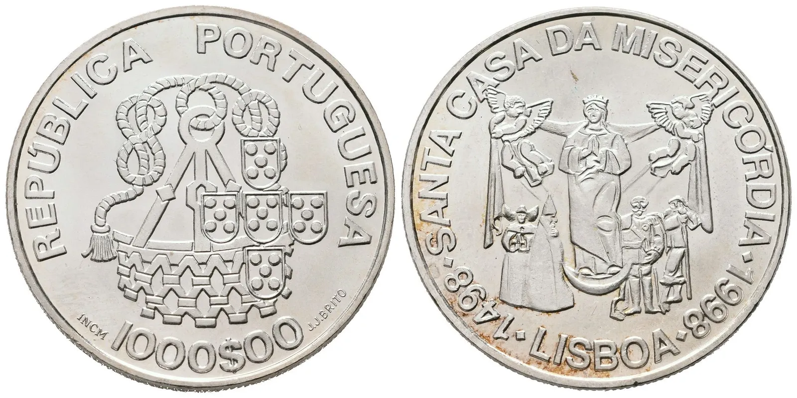 Portugalsko, 1000 Escudos 1998 - Kostel Misericordia