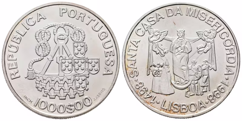 Portugalsko, 1000 Escudos 1998 - Kostel Misericordia