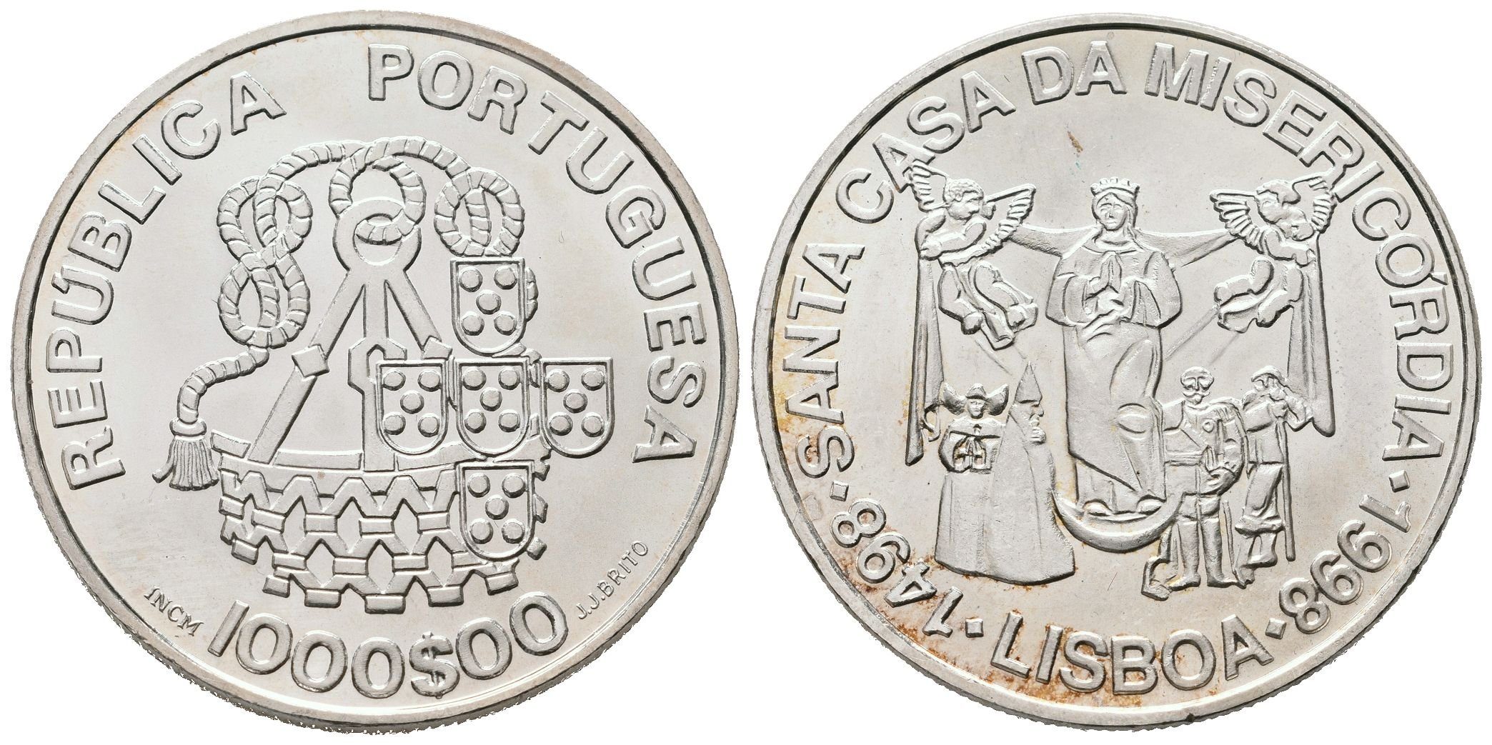 Portugalsko, 1000 Escudos 1998 - Kostel Misericordia