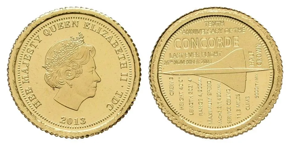 Tristan da Cunha, 1/2 Crown 2013 - Concorde