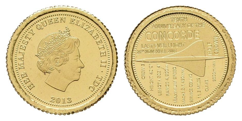 Tristan da Cunha, 1/2 Crown 2013 - Concorde