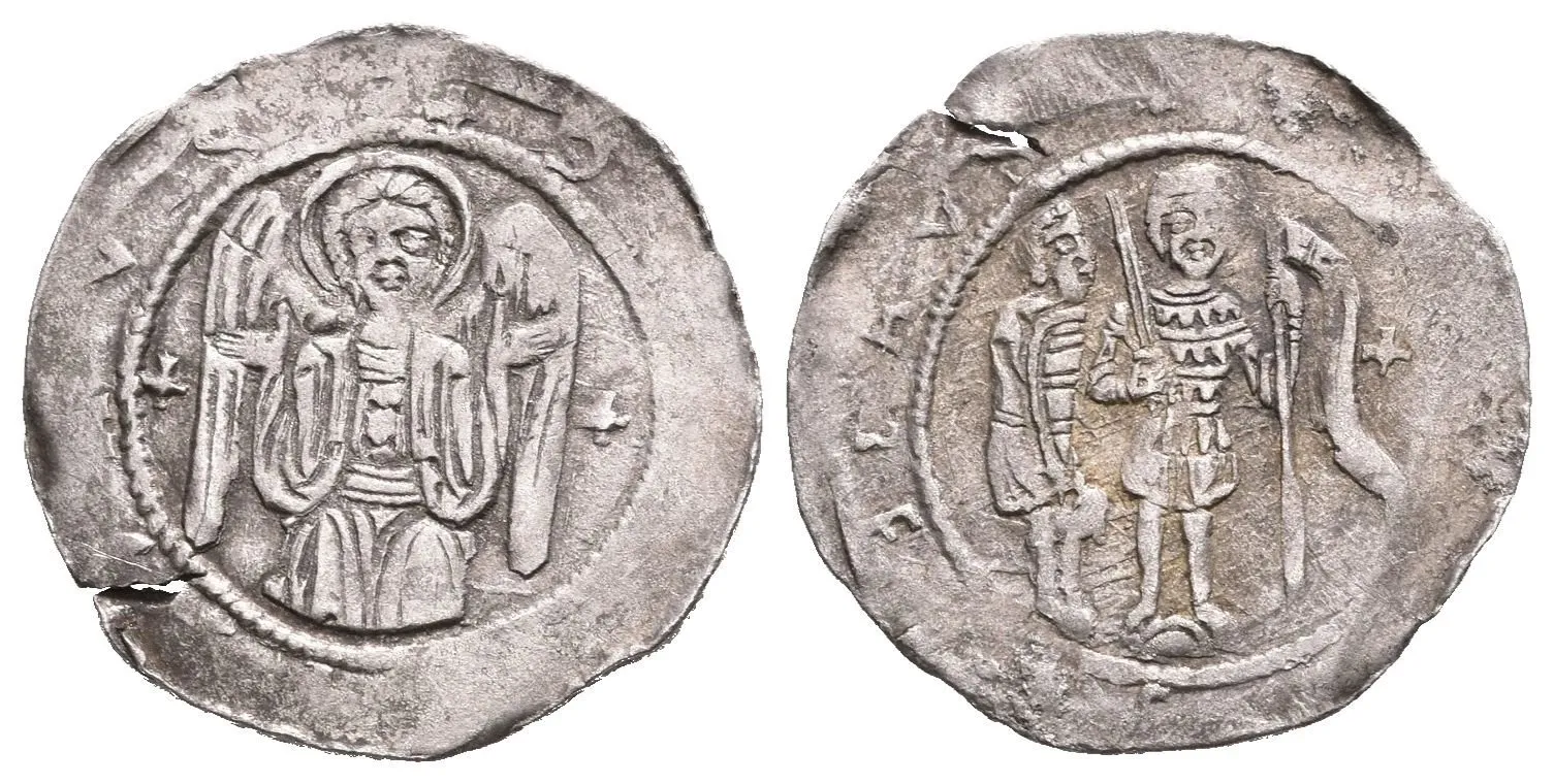 Denár, Cach 577, nedor. opisy, patina, lehce napr. (0,92 g) — 1