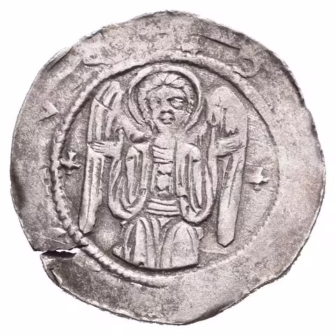Denár, Cach 577, nedor. opisy, patina, lehce napr. (0,92 g)