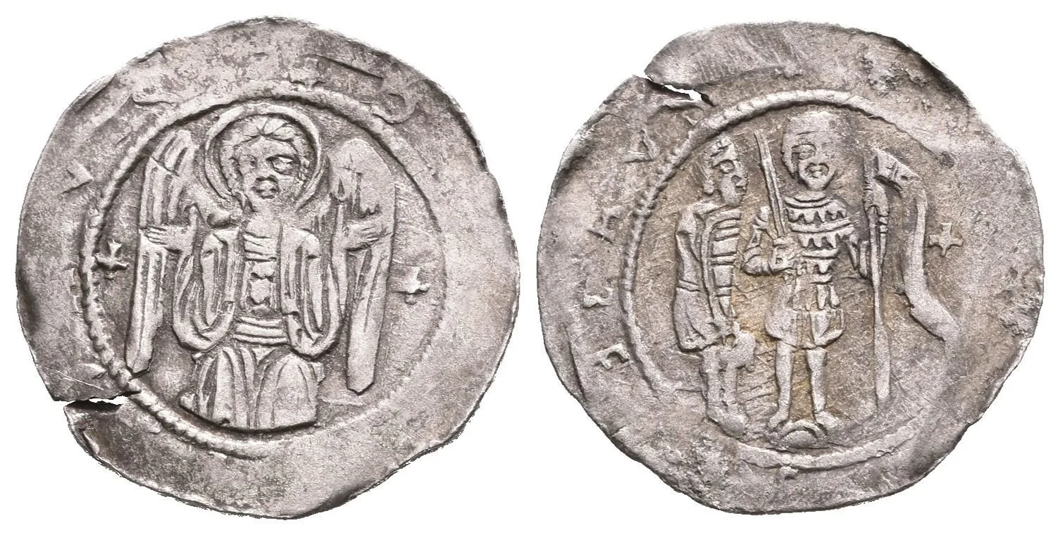 Denár, Cach 577, nedor. opisy, patina, lehce napr. (0,92 g) — 1