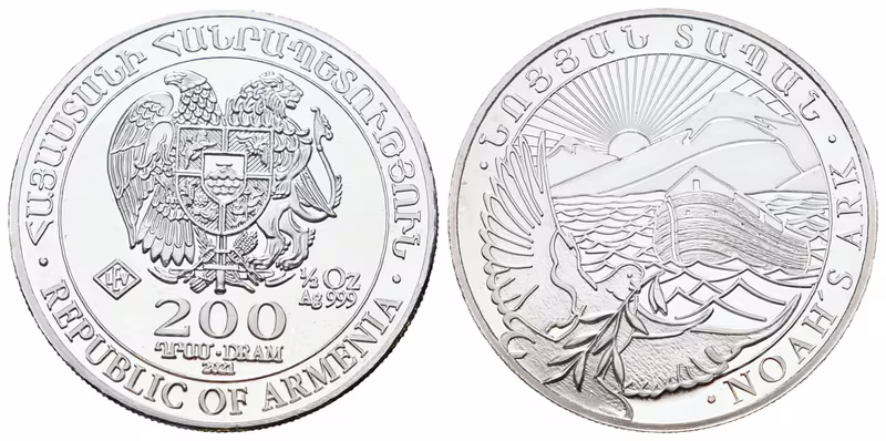 Arménie, 200 Dram 2021 - 1/2 Oz (Noemova archa)