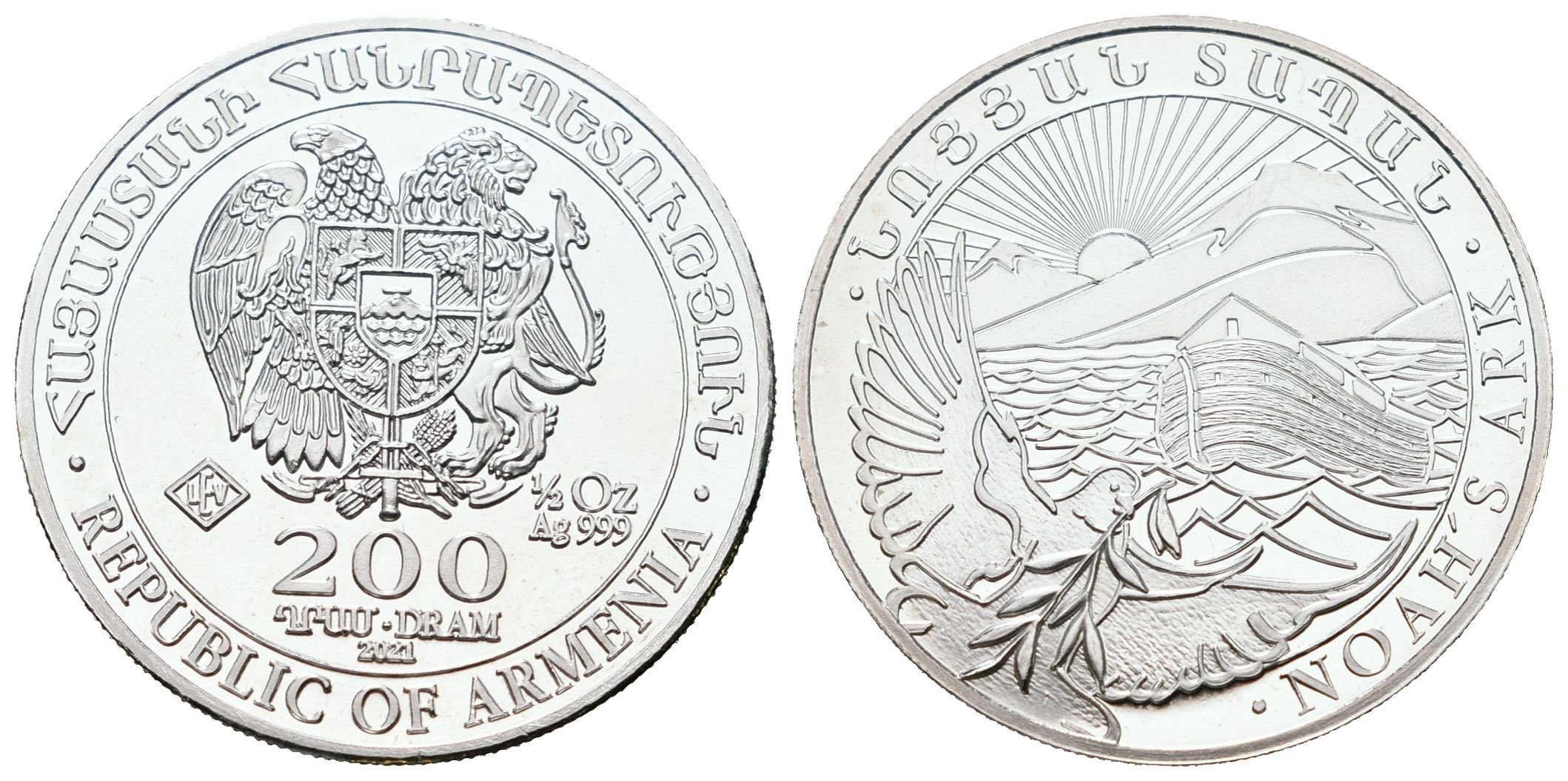 Arménie, 200 Dram 2021 - 1/2 Oz (Noemova archa)