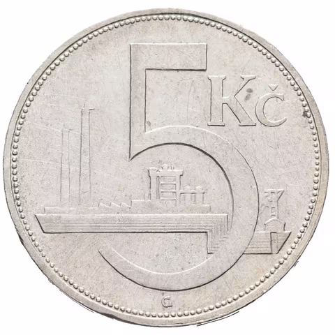 5 Koruna 1932, velmi pěkná zachovalost, lesk, patina, rysky_R!