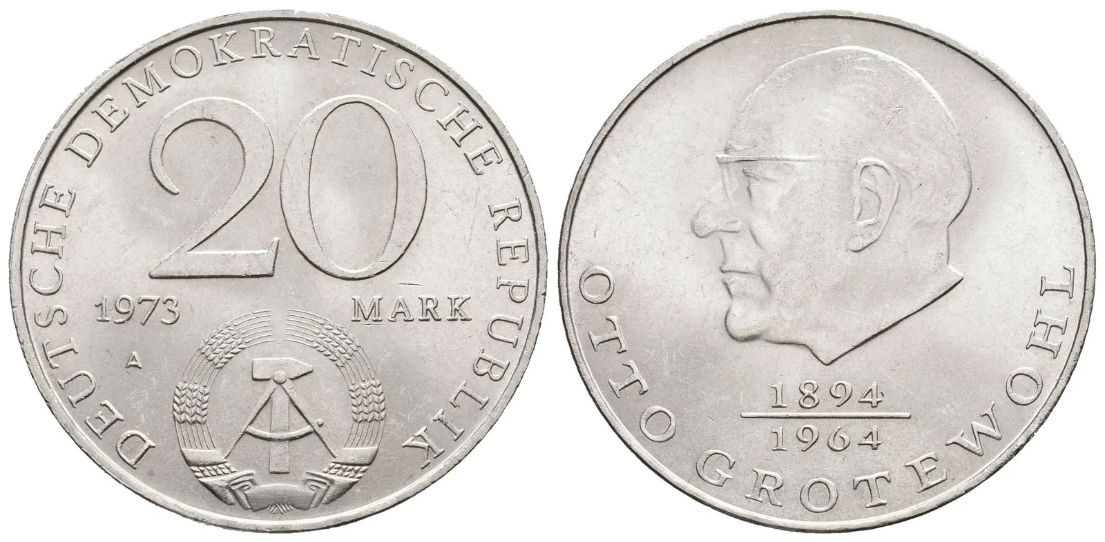 DDR, 20 Marka 1973 - Grotenwohl