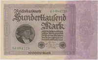 Německo, 100000 Mark 1923, Ro.82d