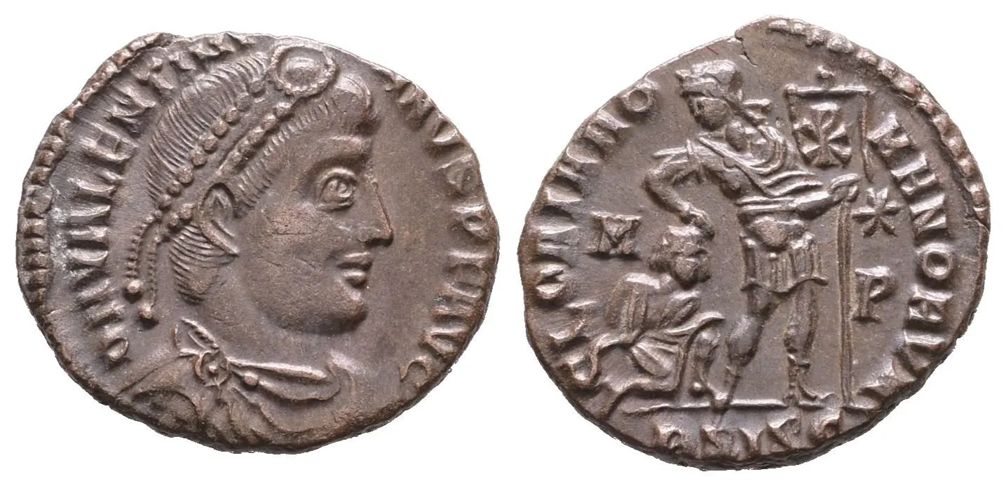 Valentinianus I., nummus, Siscia, RIC IX 14