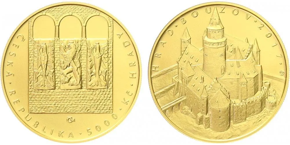 5000 Kč 2017 - Hrad Bouzov, běžná kvalita