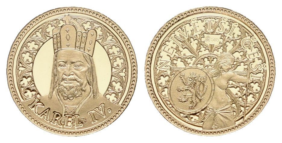 Medaile b.l. - Největší Češi - Karel IV.