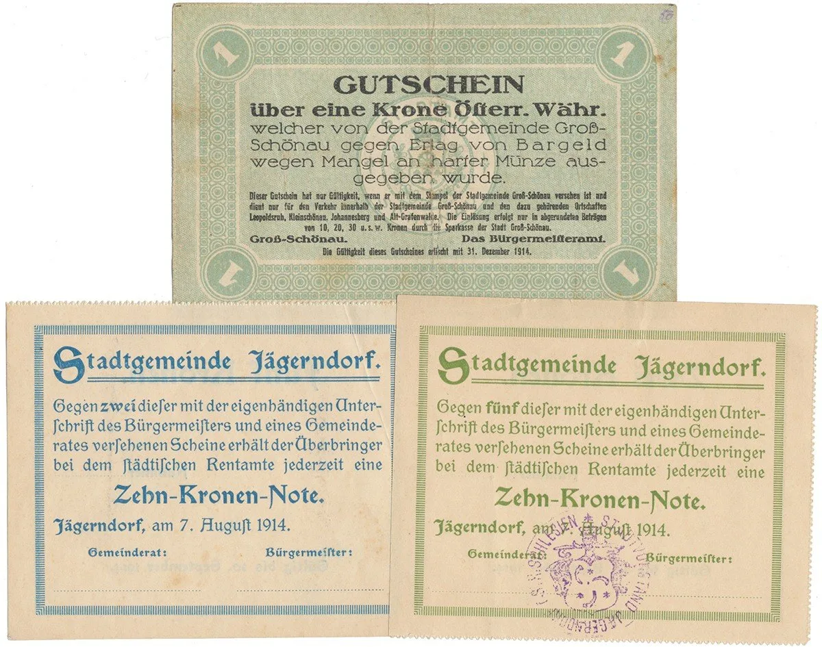 Nouzovky české od roku 1914 — 1