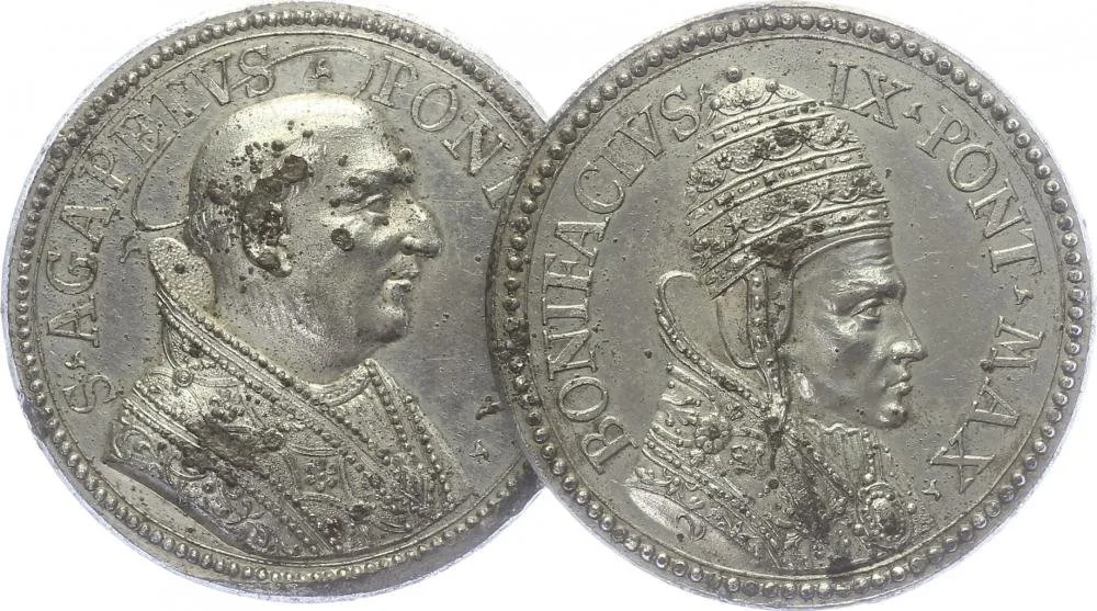Vatikán - životopisné medaile, cca 18. století — 1