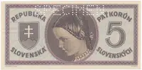 5 Koruna b.d. (1945), série A 001, Hej.55a.S1 - fotografie 2