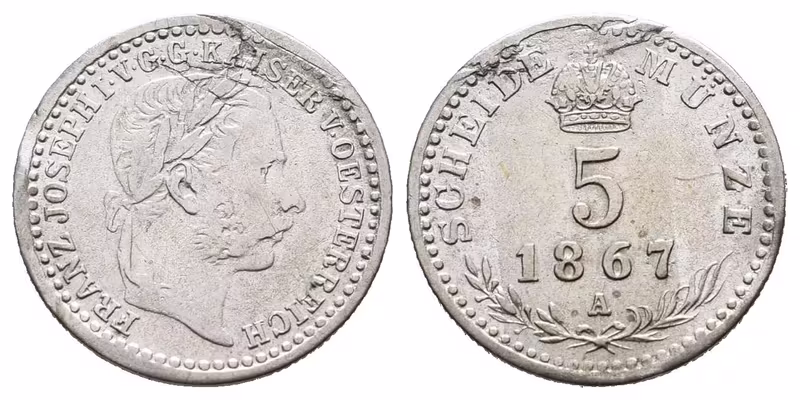 5 Krejcar 1867 A