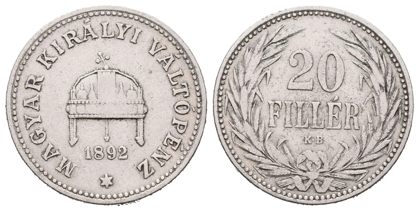 20 Fillér 1892 KB