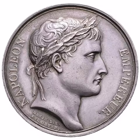 AR Medaile 1805 (B. Andrieu) - Ke korunovaci na Italského krále. Hlava Napoleona