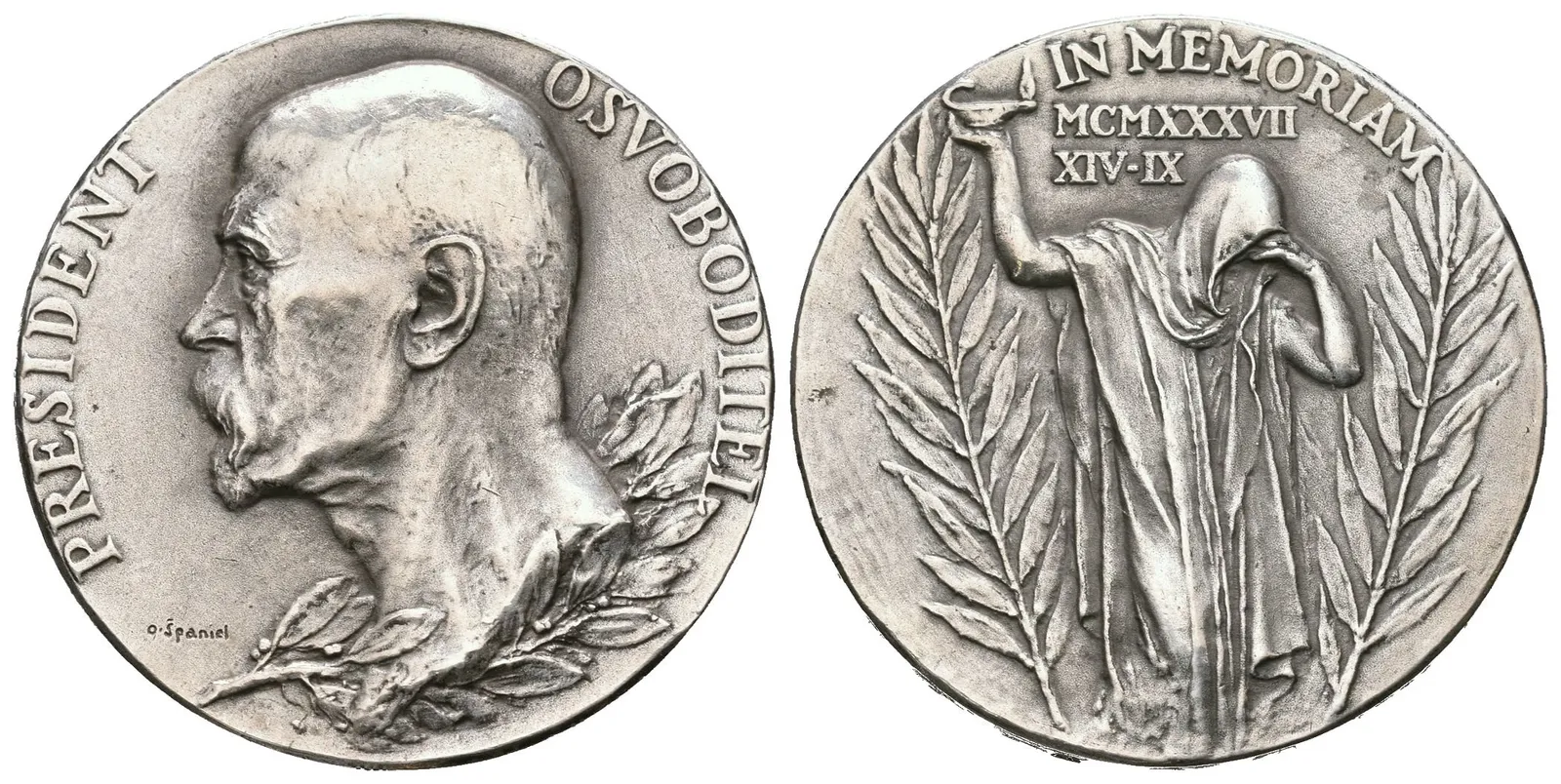 Španiel Otakar -  K úmrtí TGM, 30 mm