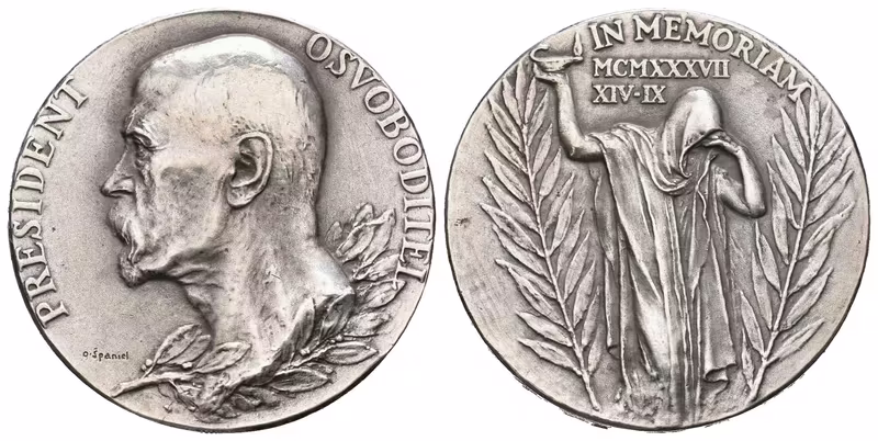 Španiel Otakar -  K úmrtí TGM, 30 mm