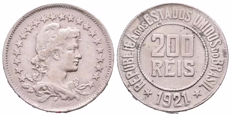 Brazílie, 200 Reis 1921