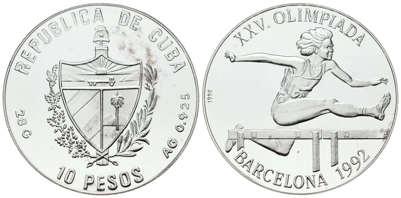 Kuba, 10 Pesos 1990 - XXV. letní olympijské hry, Barcelona 1992