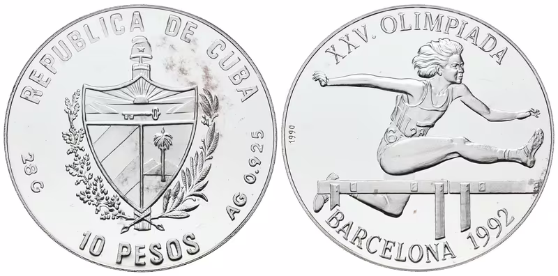 Kuba, 10 Pesos 1990 - XXV. letní olympijské hry, Barcelona 1992
