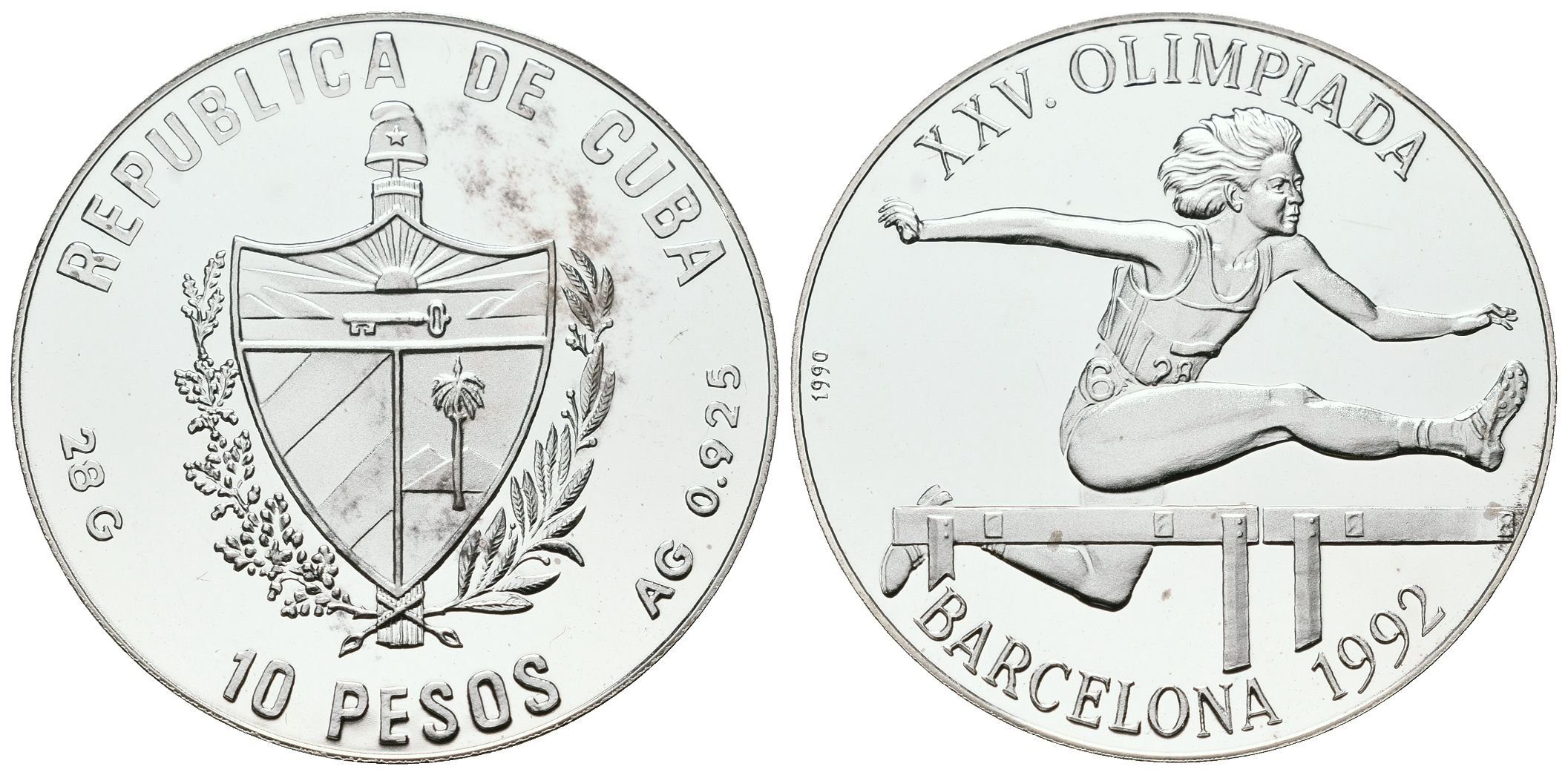 Kuba, 10 Pesos 1990 - XXV. letní olympijské hry, Barcelona 1992