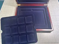 Použité - Dřevěná Etue - plato 12 Quadrum - Rozměr foto